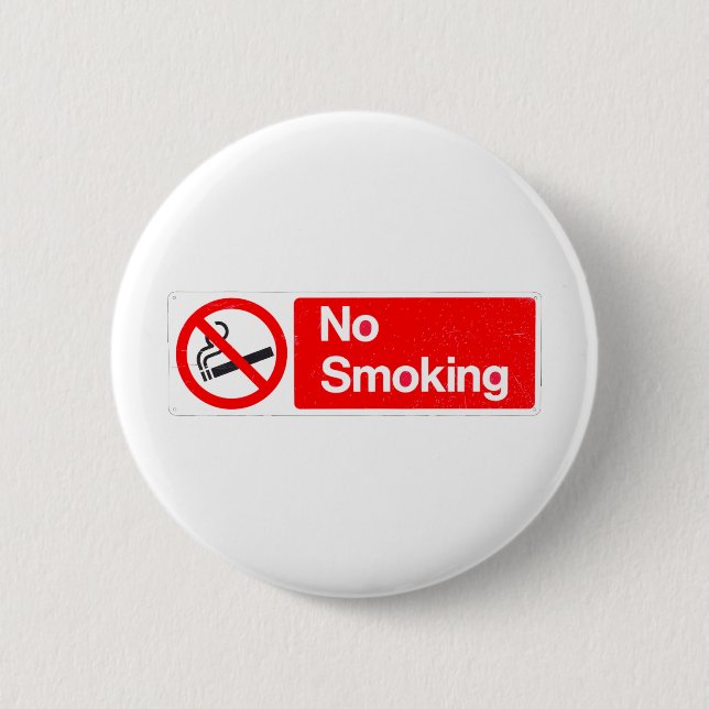 Bóton Redondo 5.08cm Sinal não fumadores (Frente)