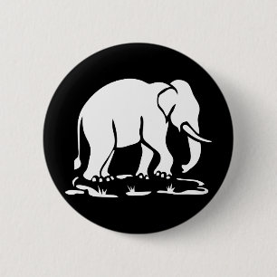 Bóton Redondo 5.08cm Sinal Trekking do elefante tailandês dos elefante