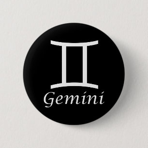 Bóton Redondo 5.08cm Sinal Zodiac "Gemini"