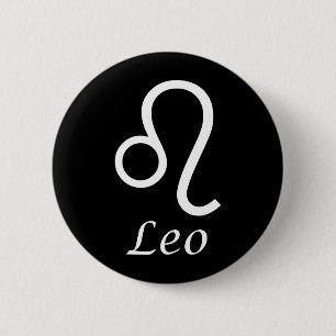 Bóton Redondo 5.08cm Sinal Zodiac "Leo"