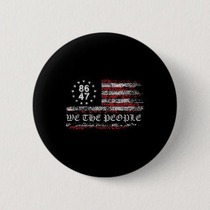 Bóton Redondo 5.08cm Sinalizador Anti Trump 8647 86 47 Eua Nós As Pesso