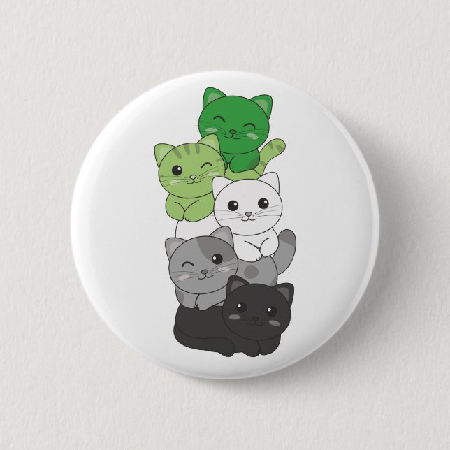 Bóton Redondo 5.08cm Sinalizador Aromântico Orgulho Não Binário Ggbtq G (Frente)