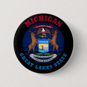 BÓTON REDONDO 5.08CM SINALIZADOR DE ESTADO DO EXCELENTE MICHIGAN