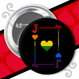 Bóton Redondo 5.08cm Sinalizador do Orgulho LGBTQ Jogando Cartões Cartõ