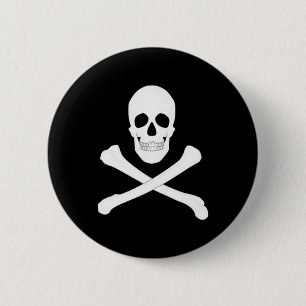 Bóton Redondo 5.08cm Sinalizador Pirate (Jolly Roger)