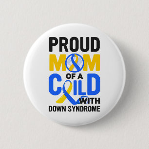 Bóton Redondo 5.08cm Síndrome de Down Sensibilização Orgulhosa Mãe