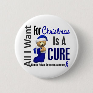 Bóton Redondo 5.08cm Síndrome de Fadiga Crônica do CFS Natal 2