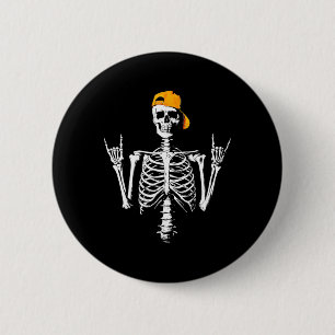 Bóton Redondo 5.08cm SkeletBoné Skater Legal Halloween Punk Rock Men B