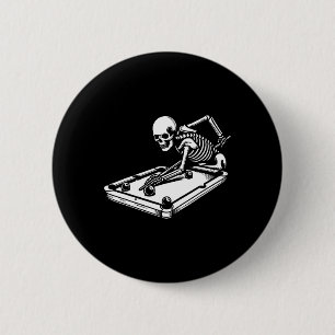 Bóton Redondo 5.08cm Skeleton Billiards Halloween Piscina Snooker Billi