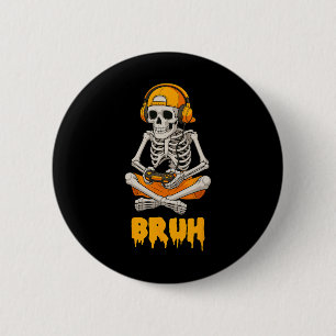 Bóton Redondo 5.08cm Skeleton do Halloween Vídeo do jogador Jogos Skele