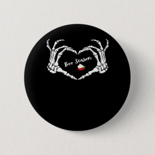 Bóton Redondo 5.08cm Skeleton Hand Heart Season Classic