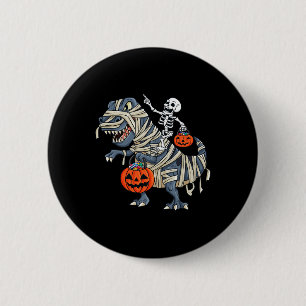 Bóton Redondo 5.08cm Skeleton Riding Mummy T Rex Halloween Meninas K
