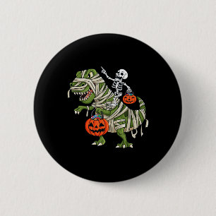 Bóton Redondo 5.08cm Skeleton Riding Mummy T Rex Halloween Meninas K