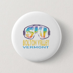 Bóton Redondo 5.08cm Ski Bolton Valley Vermont Esquiando Férias