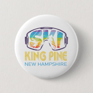 Bóton Redondo 5.08cm Ski King Pine New Hampshire Skiing Vacing