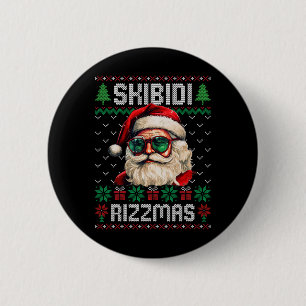 Bóton Redondo 5.08cm Skibidi Rizzmas Natal Divertido Gíria da Geração A