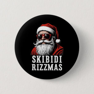 Bóton Redondo 5.08cm Skibidi Rizzmas Natal Rizz Pai Natal