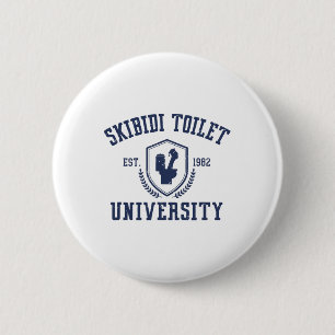 Bóton Redondo 5.08cm Skibidi Toilet University Funny Skibidi Meme