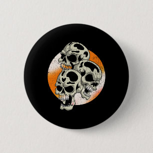 Bóton Redondo 5.08cm Skulls Spookls Halloween Festa de Costume Cura Ass