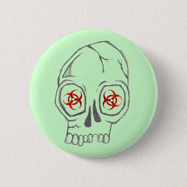 Bóton Redondo 5.08cm SkullSick (Frente)