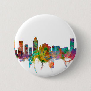 Bóton Redondo 5.08cm Skyline de Montreal Canadá