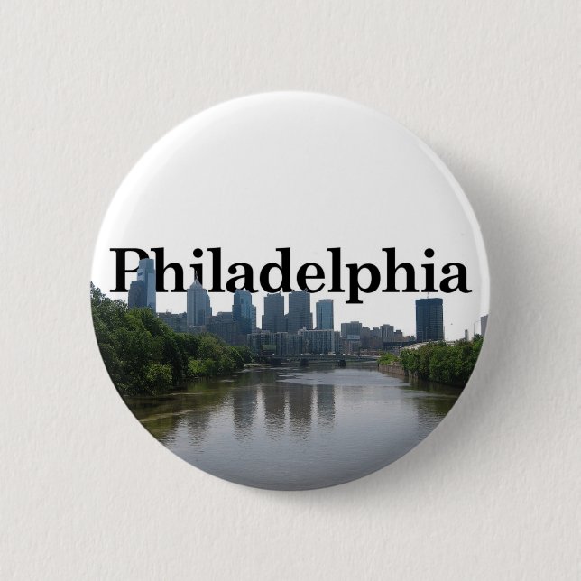 Bóton Redondo 5.08cm Skyline de Philadelphfia - com Phil. no backgrnd (Frente)