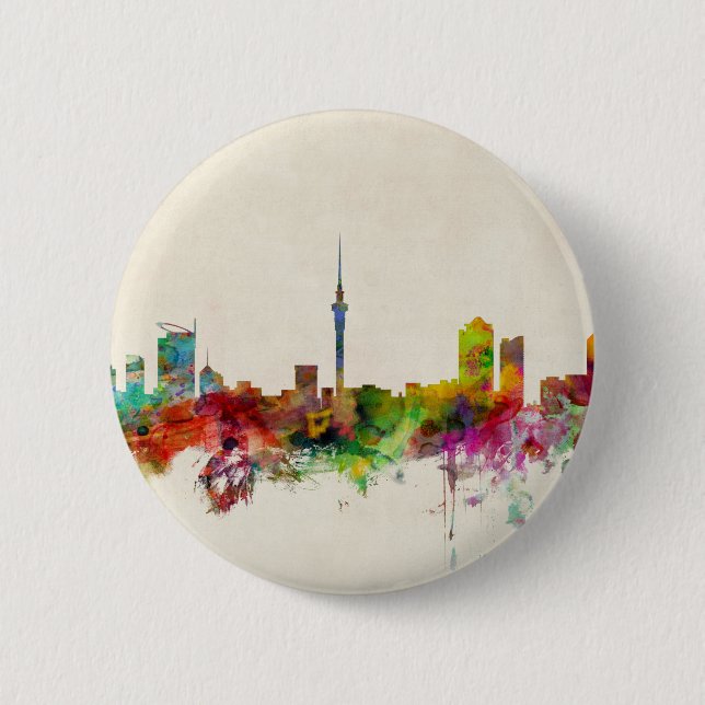 Bóton Redondo 5.08cm Skyline Nova Zelândia (Frente)