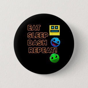 Bóton Redondo 5.08cm Sleep Dash Repetir Jogador de Vídeo Geometria do J