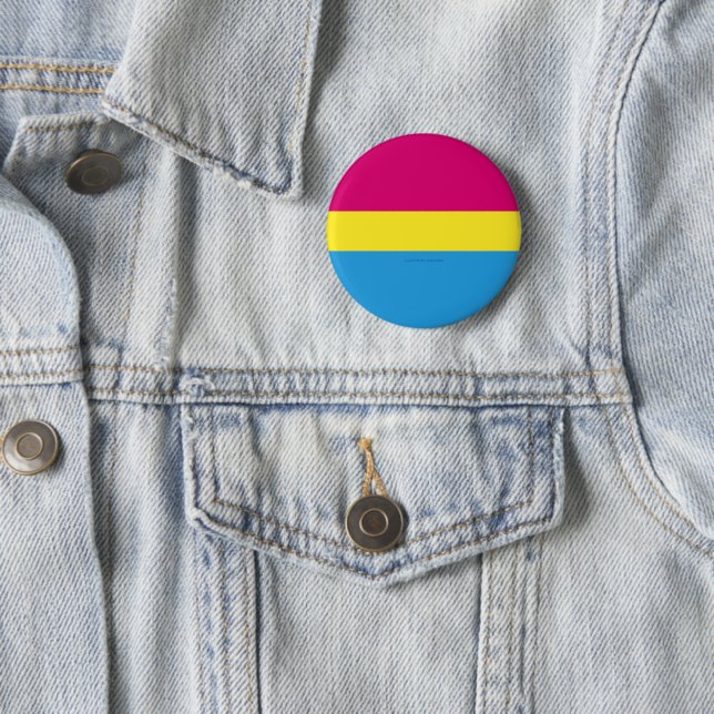 Bóton Redondo 5.08cm SlipperyJoe's, a bandeira do orgulho pansexual do  (In Situ)