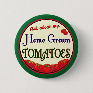 Bóton Redondo 5.08cm Slogan Pinback do jardineiro retrô de tomateiro