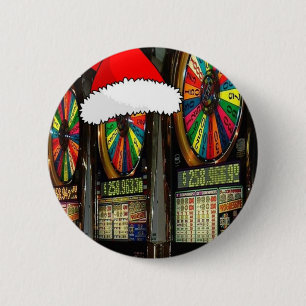 Bóton Redondo 5.08cm Slots de Natal de Las Vegas
