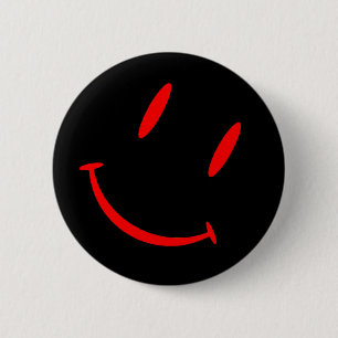 BÓTON REDONDO 5.08CM SMILIE BLACK CONVERSAS