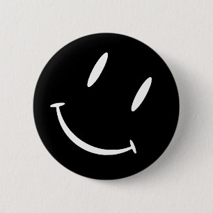 BÓTON REDONDO 5.08CM SMILIE BLACK WHITE