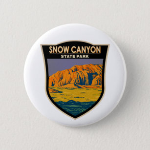 Bóton Redondo 5.08cm Snow Canyon State Park Utah Vintage