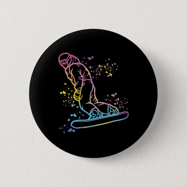 Bóton Redondo 5.08cm Snowboard mais colorida Snowboard 14 (Frente)