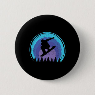 Bóton Redondo 5.08cm Snowboard Snowboard Snowboarder Silhouette Grun