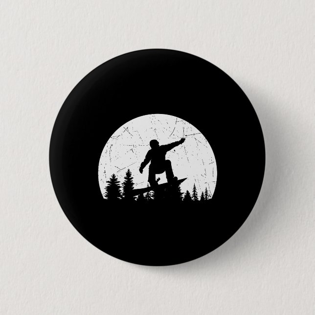 Bóton Redondo 5.08cm Snowboarder Estilo Livre Snowboard Extr (Frente)