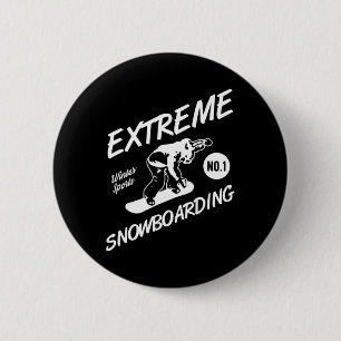 Bóton Redondo 5.08cm Snowboarder Extreme Snowboard Winter Sports Sno