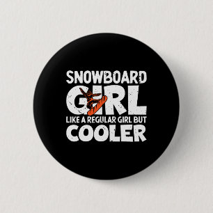Bóton Redondo 5.08cm Snowboarder Girl Snowboard Gifs Wint