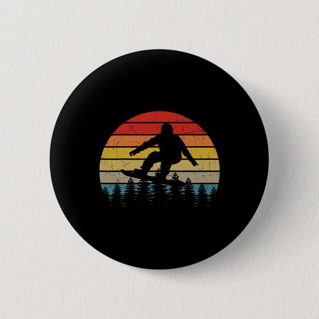 Bóton Redondo 5.08cm Snowboarder Retro Snowboard Snowboard Extreme S (Frente)