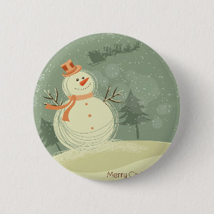 Bóton Redondo 5.08cm Snowman