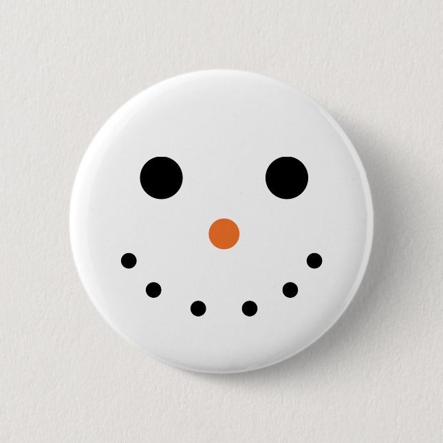 Bóton Redondo 5.08cm Snowman Button (Frente)