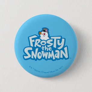 Bóton Redondo 5.08cm Snowman™ congelado   Logotipo empilhado congelad