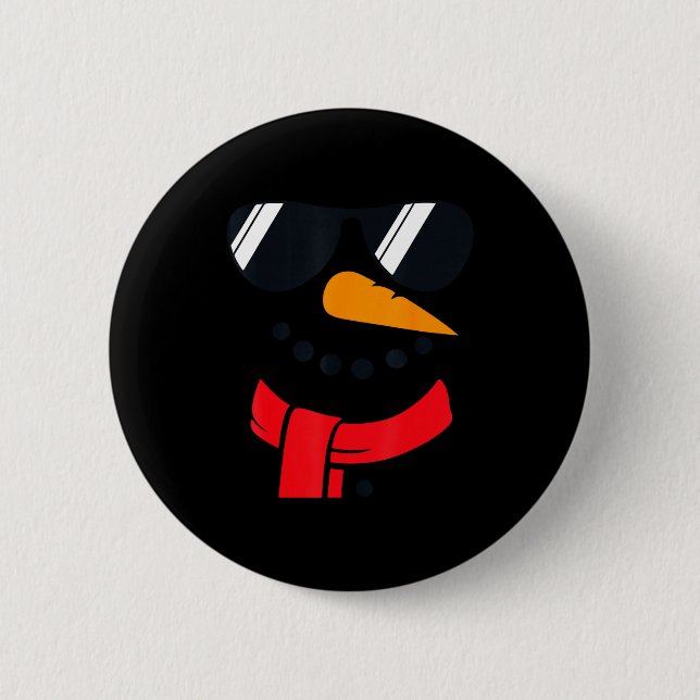 Bóton Redondo 5.08cm Snowman Face Family Christmas Matching Costume Men (Frente)