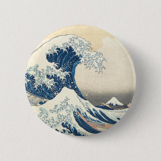 Bóton Redondo 5.08cm Sob a onda fora de Kanagawa