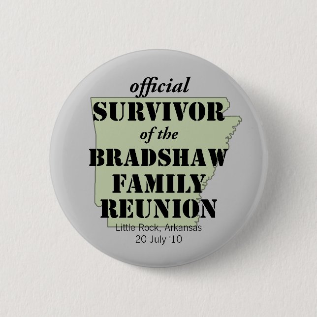 Bóton Redondo 5.08cm Sobrevivência Oficial da Reunião Familiar (verde) (Frente)