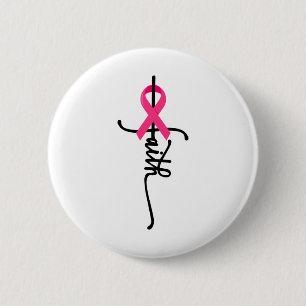 Bóton Redondo 5.08cm Sobrevivente Cruzado Fita Rosa Cancer 2