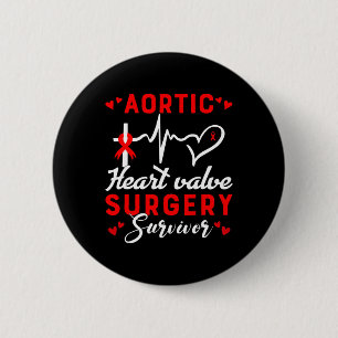 Bóton Redondo 5.08cm Sobrevivente de Cirurgia de Válvula Cardíaca Aórti