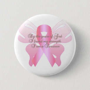 Bóton Redondo 5.08cm Sobrevivente do cancro da mama