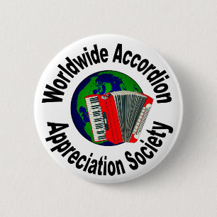 Bóton Redondo 5.08cm Sociedade mundial da apreciação do acordeão